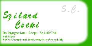 szilard csepi business card